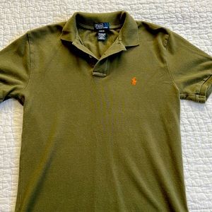 Polo. Boys size L, Olive knit polo. Good condition